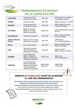 Permanences retrait carte d acce s